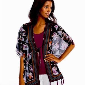 WHBM Floral Scarf Print Cover-Up. S/M